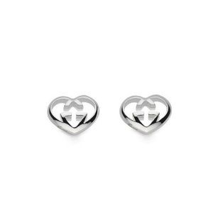 Gucci Silver Love Britt Stud Earrings